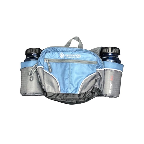 Outdoor Products Mojave 8.0 Hydration Waist Fanny Pack Hiking Bottles Blue Grey - Picture 1 of 8